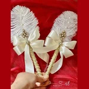 Offwhite Bow Nikah Pen with Metal Embellishments