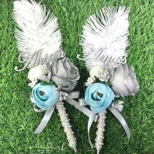 Silver and Ice Blue Nikah Pen