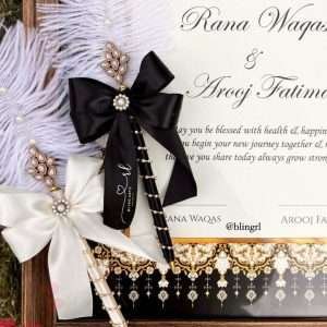 Offwhite and Black Ribbon Pens