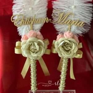 Pen Pair in Gold and Peach