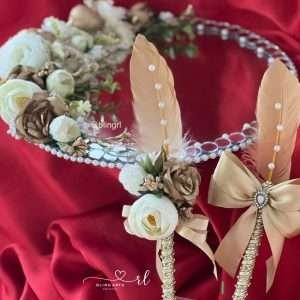 Nikah Pen Pair in White and Gold