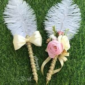 Pen Pair in Pink and Offwhite