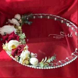 Mirror Tray in Red and White