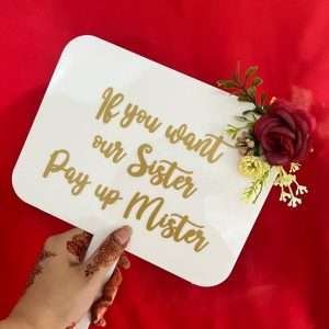 Nikah Board with Floral Decor