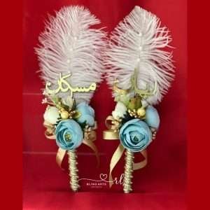 Nikah Pen Pair in Ice Blue and White