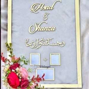 Rectangle Acrylic Thumb Board decorated with Red  Pink Flowers
