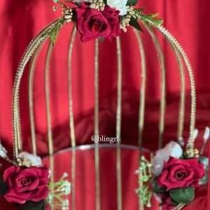 Metal Stand with Roses