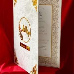 Nikah Nama Folder in White and Gold