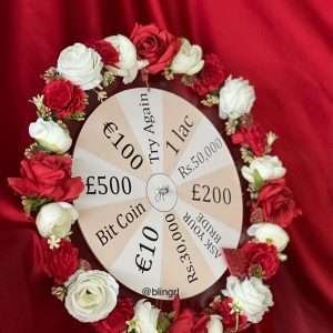 Floral Doodh Pilai Wheel in Maroon and White