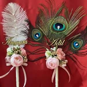 Nikah Pen Pair in Pink and White