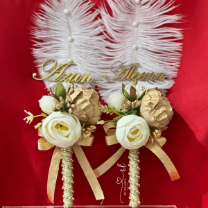 Pen Pair in White and Gold