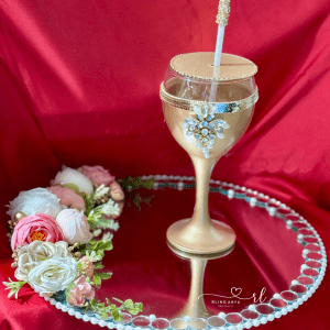 Doodh Pilai Set in Peach and White