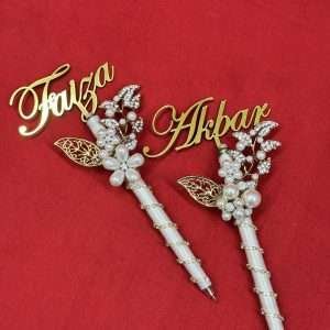 Nikah Pen with Metal Embellishments