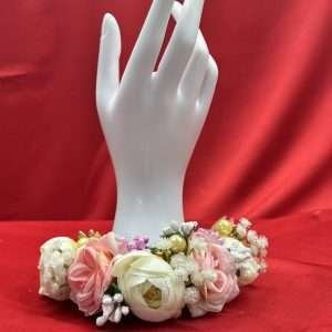 Pink and White Gajra