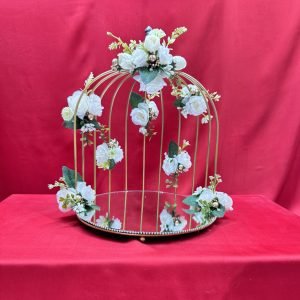 Metal Stand with White flowers